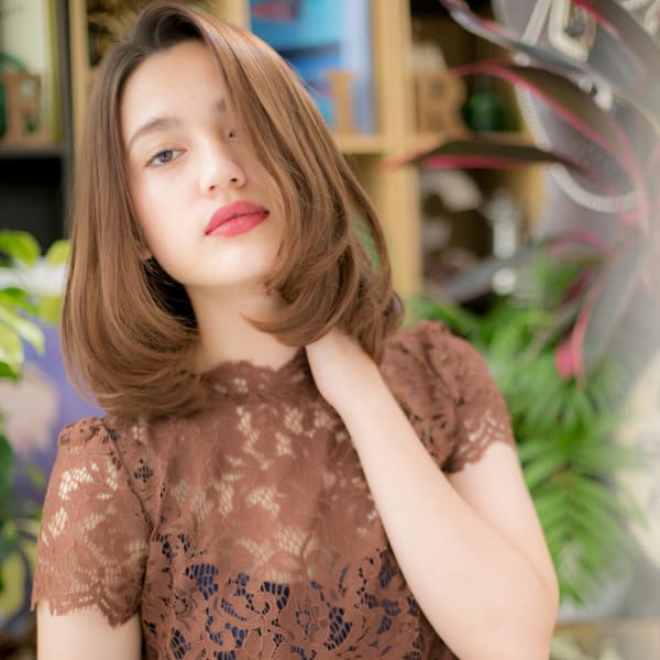 リラクシーな艶ミディ