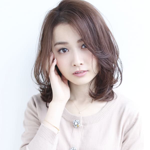 大人ひし形デジタルパーマミディ【y−141】