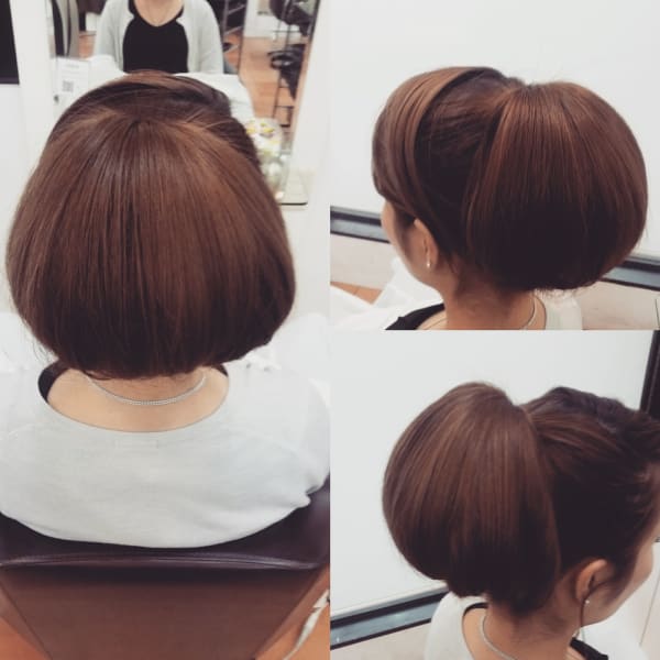 お呼ばれ着物ヘアー