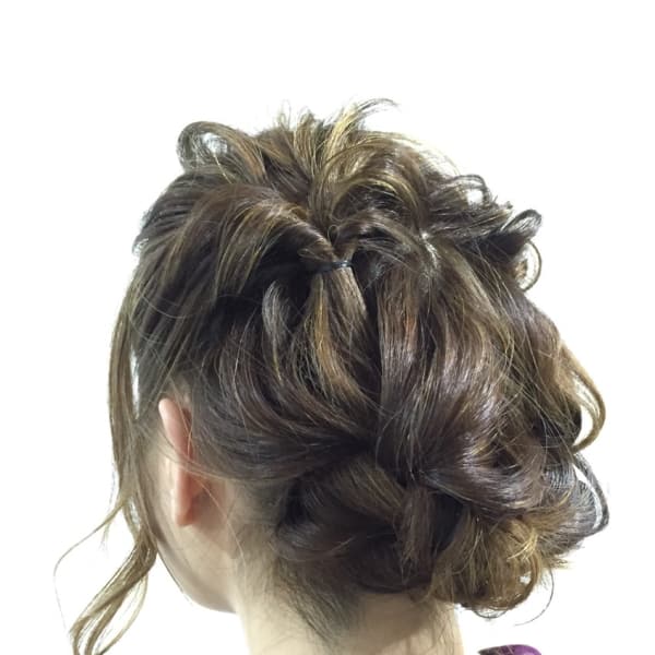 ヘアアレンジ(ウェイトダウンした編み込み)