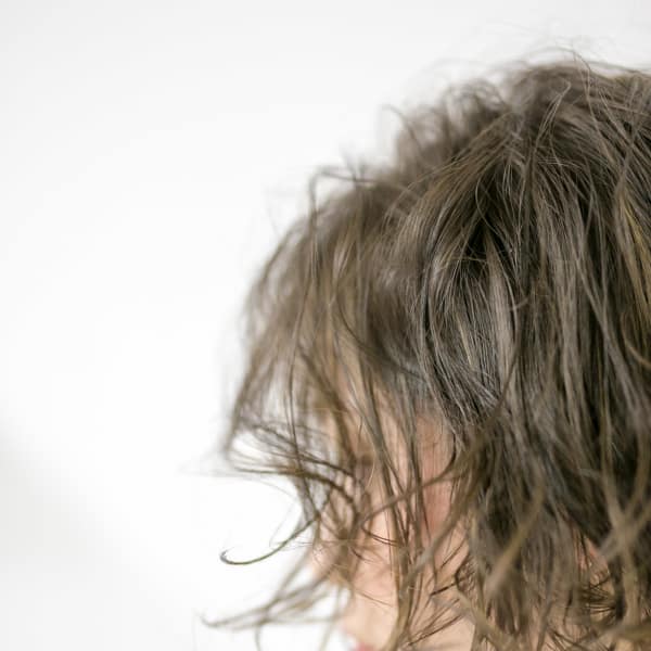 外人風ハイライト+グレージュ+パーマ