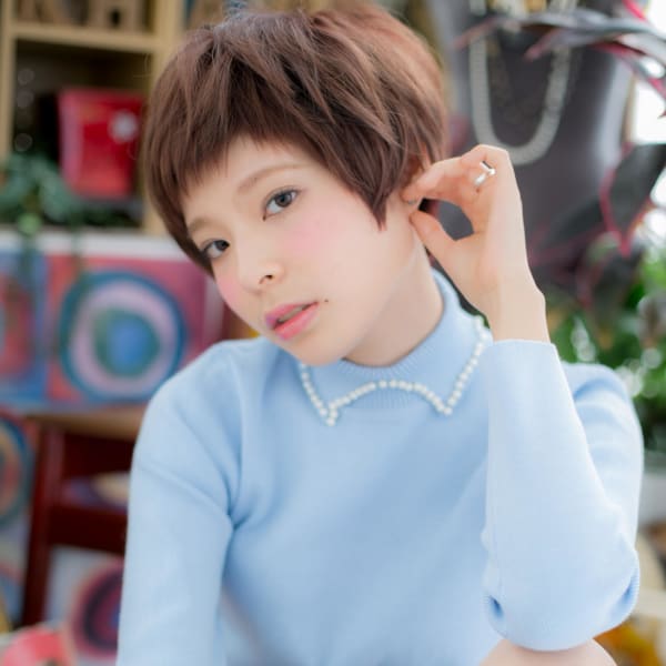 ピンクカラー★ガーリーショート