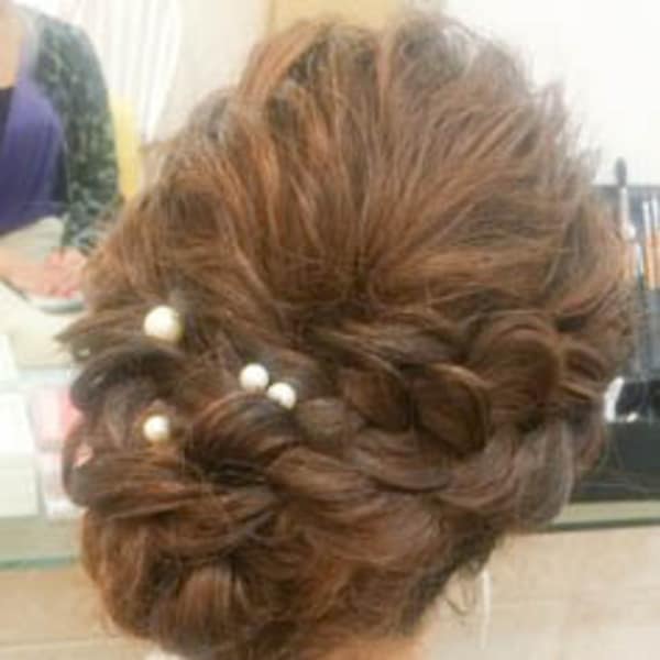 編み込み下目アレンジ