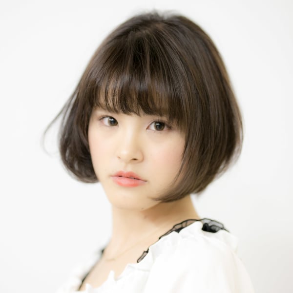 前下がりボブ「ひし形シルエットで小顔似合わせツヤボブ」