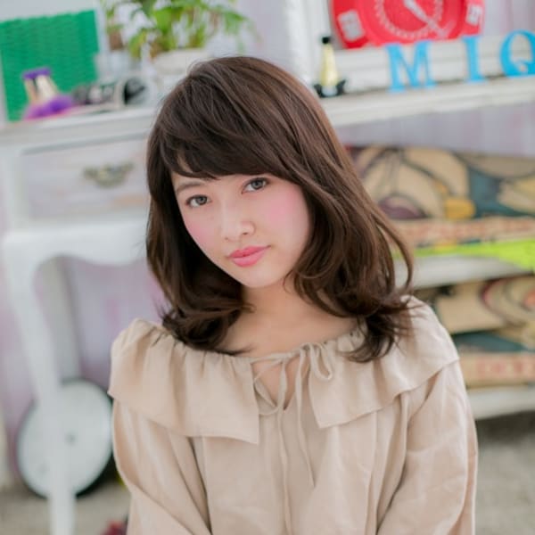 【6ページ目 オススメ順】40代/パーマ/セミロングの髪型・ヘアスタイル 楽天ビューティ