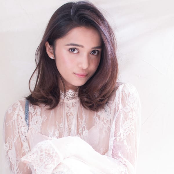 ラフなオシャレ外国人風ロブ　T−２３６