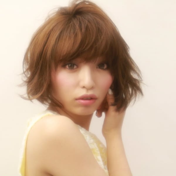ゆるふわフェミニンミディアムボブ