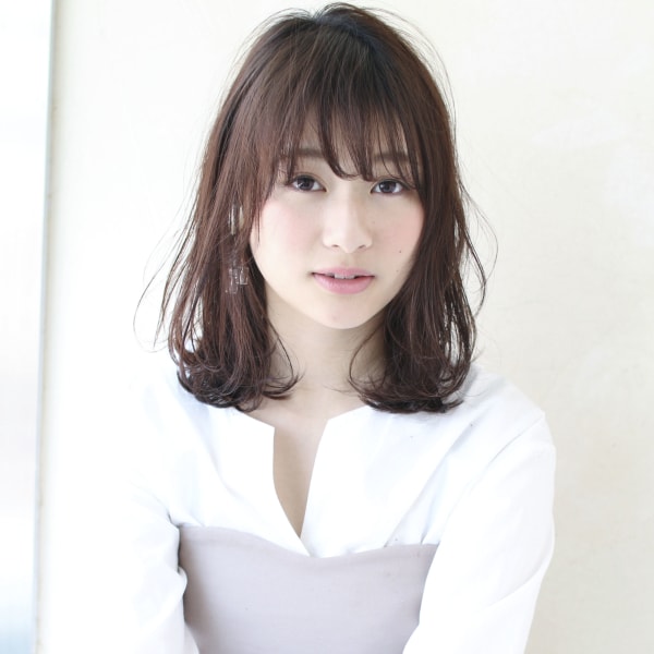 小顔似合わせカット大人カジュアルデジタルパーマ【y−164】