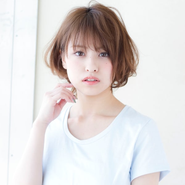 大人可愛いショートボブ