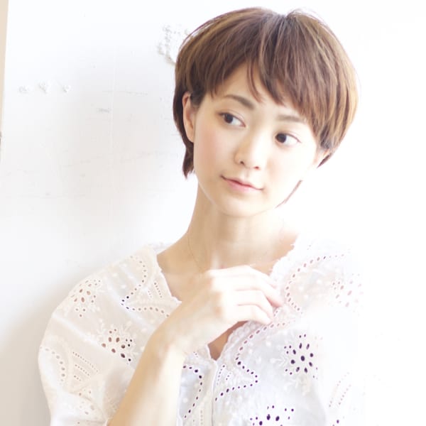 耳かけショートバングスタイルショートボブ AKI-133