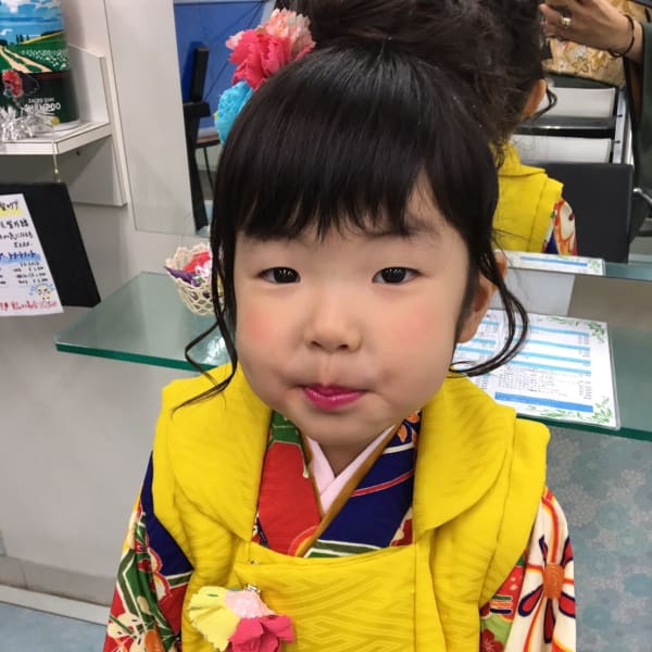 七五三お団子スタイル!