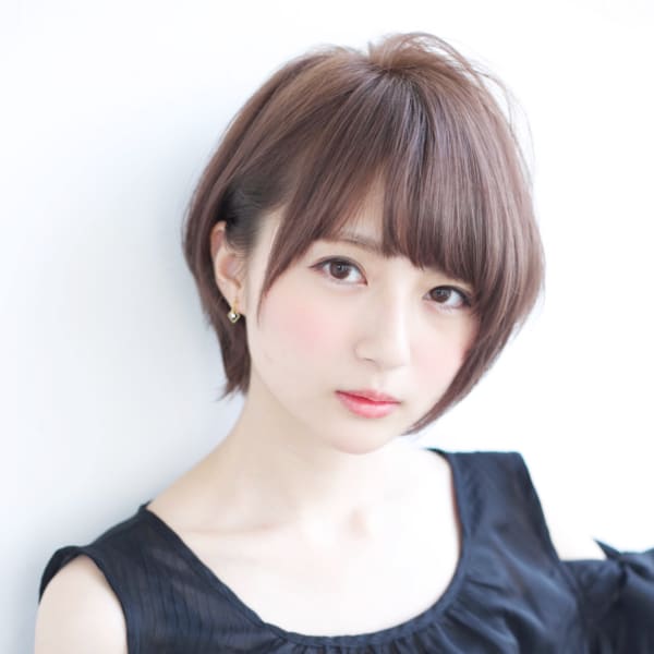 ラベンダーグレージュのショートカット【N-597】