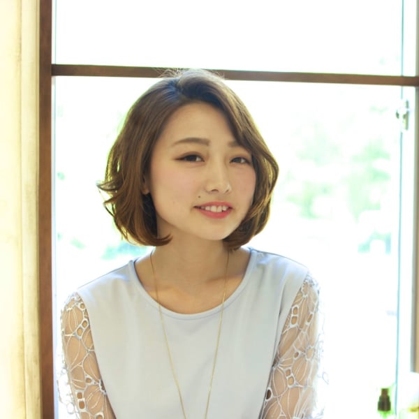 涼しげ大人ふんわりボブ
