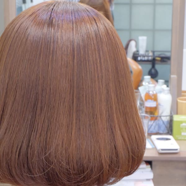 ナチュラルベージュ　ボブ　|hair atelier ANELLO