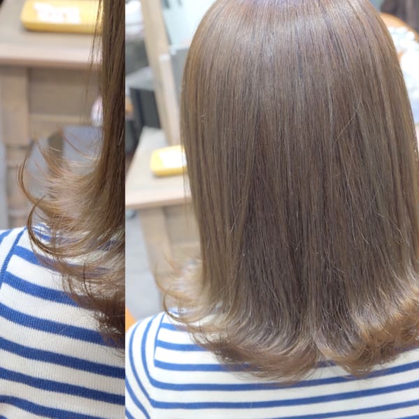 ブルーアッシュ　ロブ|hair atelier ANELLO