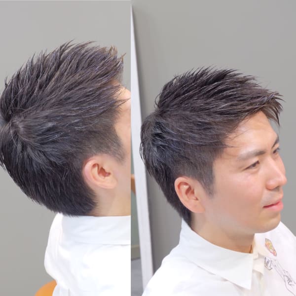 ショート　ナチュラルツーブロック