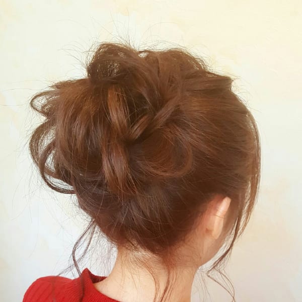 ふわふわルーズお団子スタイル