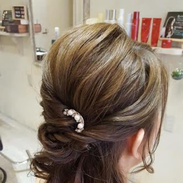 ミディアム　ハーフアップ