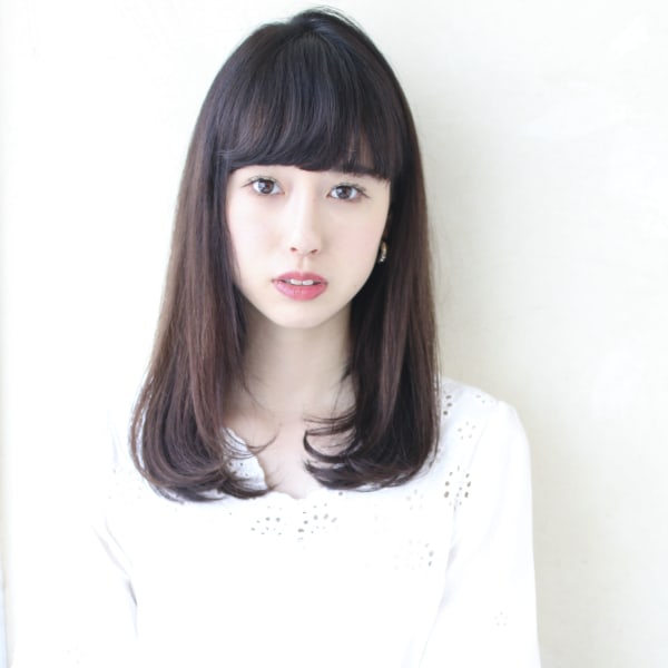 ツヤグレージュワンカール大人セミディ【y−174】