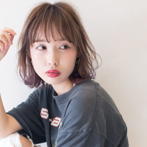 グラデーションカラーのカジュアルボブ Tー250