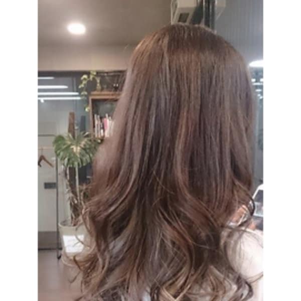 外国人風3Dバレイヤージュカラー☆ゆる巻きロング|coco maison