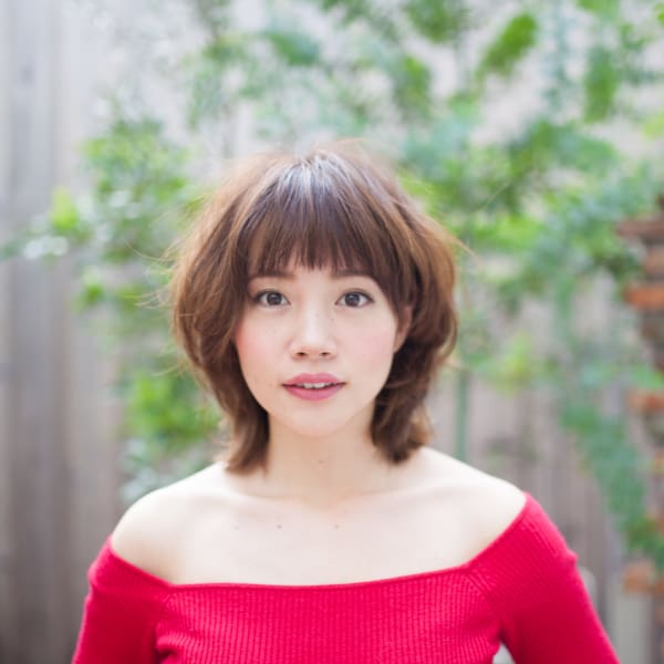 ひし形シルエットのマッシュミディ