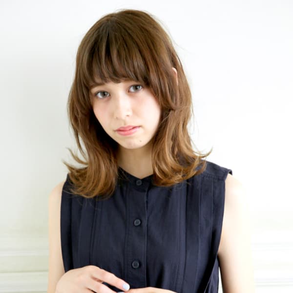 くせ毛風×外はねナチュラル