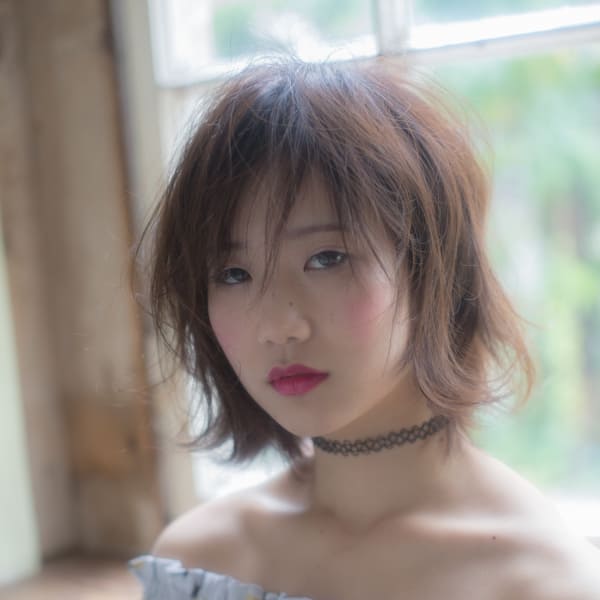 カジュアルフェミニンな無造作ボブ【Lian 方南町】