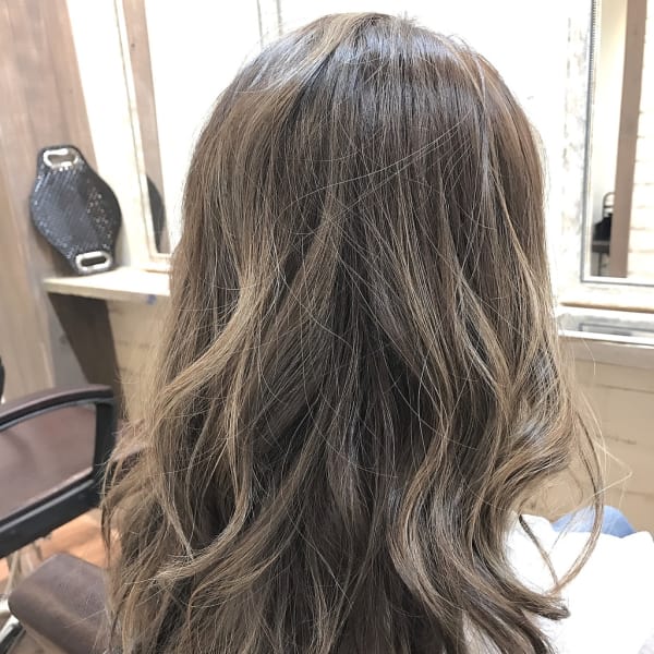 外国人風ハイライトグレージュ|FIX-hair なんば