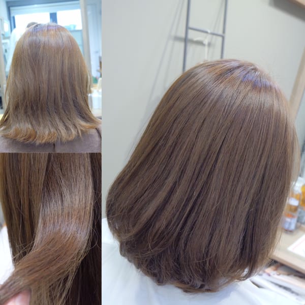 アッシュベージュ　ロブ|hair atelier ANELLO