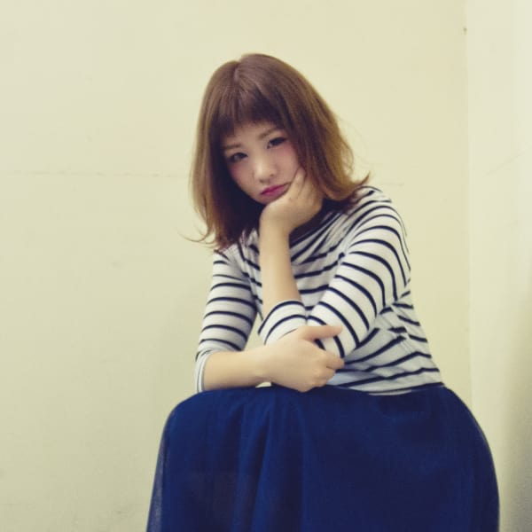 『NUDE COLOR』透け感ミディーボブ|NUDE COLOR