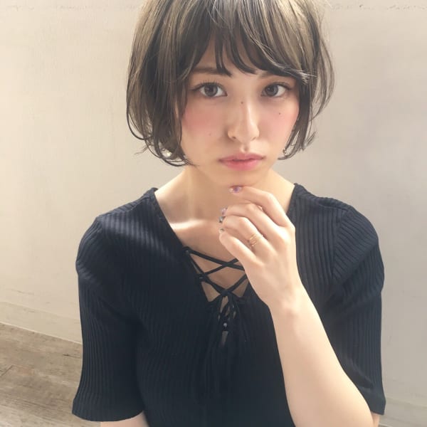 小顔ノーブルショートゆるパーマ