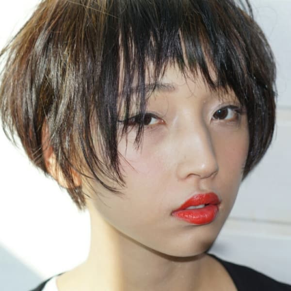 アシンメトリーバング