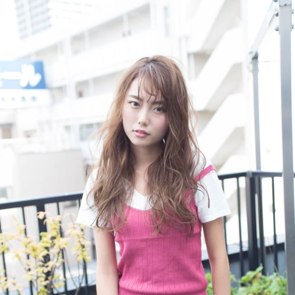 大人可愛いルーズウェーブ☆ネイビーアッシュ