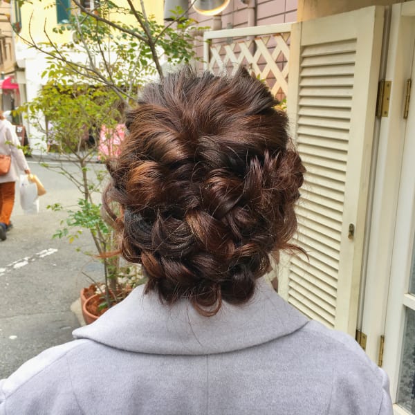 2次会編み込みアレンジ