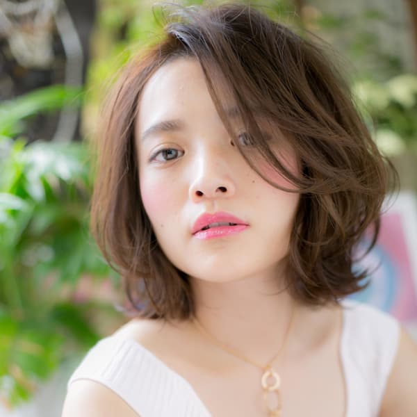 くせ毛風♪ニュアンス前下がりボブ