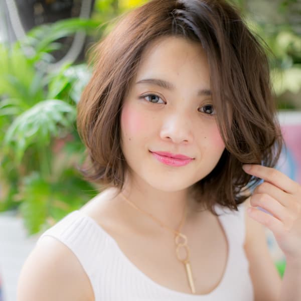 くせ毛風♪ニュアンス前下がりボブ