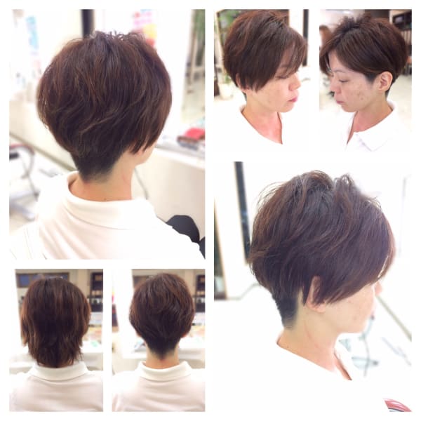 大人ショート☆2ブロックスタイル