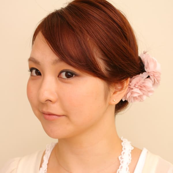 シンプル編み込みアップ