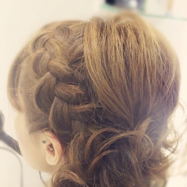【Euphoria】 編み込みがかわいい★ふんわりヘアセット