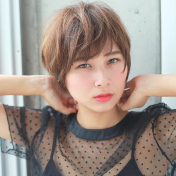 甘辛ニュアンスカールショート|Door Bell hair Living