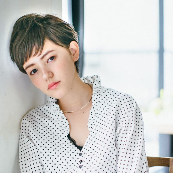 マニッシュショート×グレージュカラー