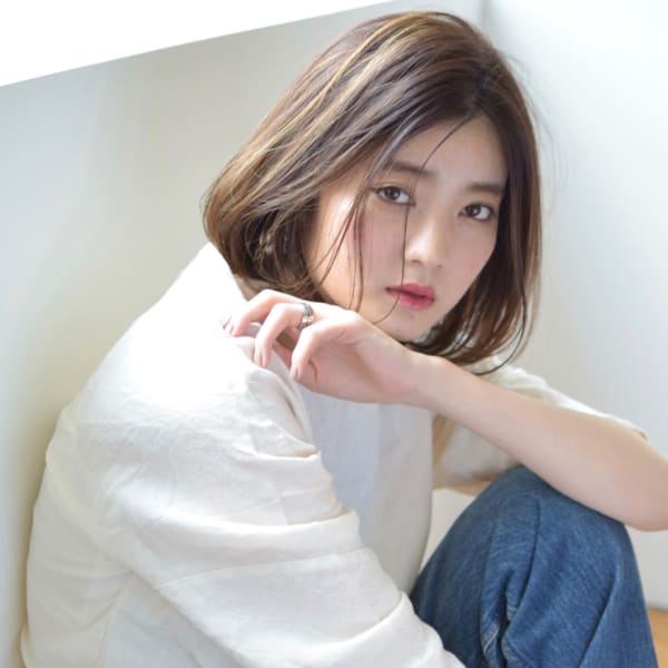 ナチュラルに揺れるワンカールボブ