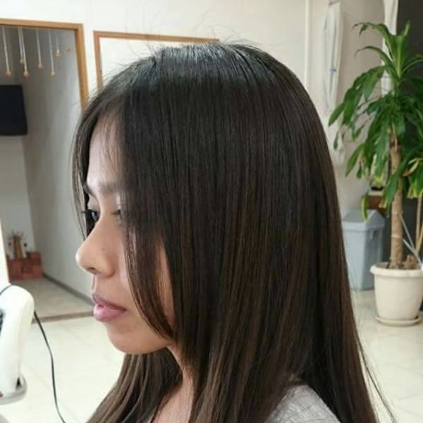 ワンカールロングヘアスタイル