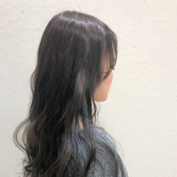 ダークアッシュに、インナーカラー＊