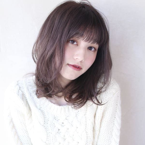 ゆるめパーマひし形ミディ【y−242】