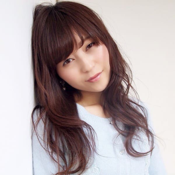 暗髪フェミニンロングウェーブ|Hair Place Lucia