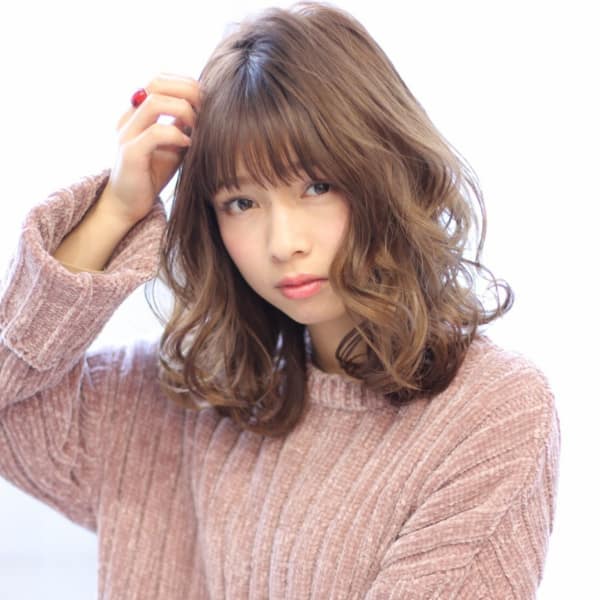 【valentine亀井文香】伸ばしかけ美髪ウエーブ!