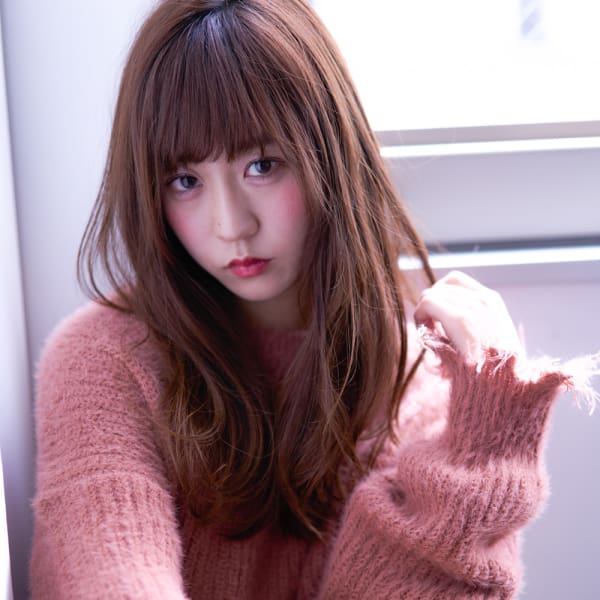 【イルミナカラー】大人かわいいニュアンスカール|es 西梅田