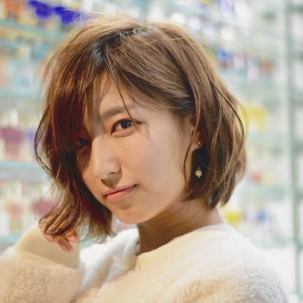 カジュアルパーマのボブミディ